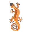 D-Art Collection Tin Metal and Iron Small Gecko Wall Decor in Orange