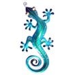 D-Art Collection Tin Metal and Iron Medium Gecko Wall Decor in Blue
