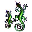 D-Art Collection Tin Metal and Iron Medium Gecko Wall Decor in Green