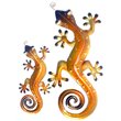 D-Art Collection Tin Metal and Iron Medium Gecko Wall Decor in Orange