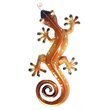 D-Art Collection Tin Metal and Iron Medium Gecko Wall Decor in Orange