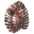 D-Art Collection Tin Metal and Iron Philodendron Leaf Wall Decor in Bronze