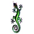 D-Art Collection Tin Metal and Iron Large Gecko Wall Decor in Green