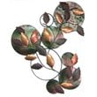 D-Art Collection Tin Metal and Iron Leaves Wall Decor in Multi-Color