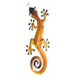 D-Art Collection Tin Metal and Iron Gecko Wall Decor in Orange