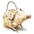 D-Art Collection Tin Metal and Iron Pig Watering Can Figurine in Multi-Color