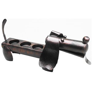 D-Art Collection Tin Metal and Iron Small Multi T-light Dog Decor in Multi-Color