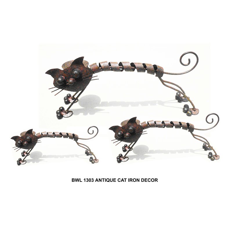 D-Art Collection Tin Small Medium and Large Cat Decor in Multi-Color (set of 3)