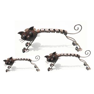 D-Art Collection Tin Small Medium and Large Cat Decor in Multi-Color (set of 3)