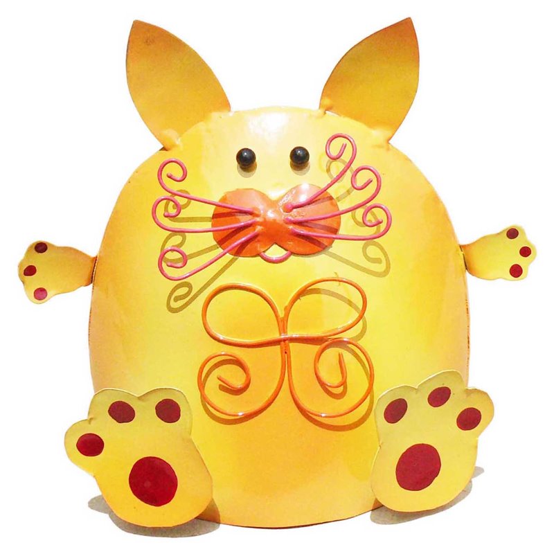 D-Art Collection Tin Metal and Iron Cat Decorative Figurine in Multi-Color