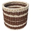 D-Art Collection Round Abaca Dominant Wicker/Rattan Storage Basket in Natural
