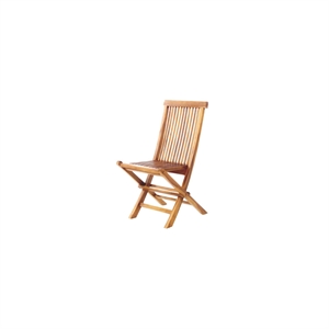 D-Art Collection Teak Solid Wood Crestwood Folding Chair in Natural (Set of 2)