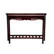 D-Art Collection Winston Solid Mahogany Wood Console Table in Dark Brown