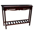 D-Art Collection Winston Solid Mahogany Wood Console Table in Dark Brown