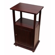 D-Art Collection Solid Mahogany Wood Simplicity End Table in Dark Brown