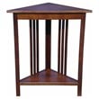 D-Art Collection Espana Solid Mahogany Wood Corner Table in Dark Brown