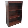 D-Art Collection Bellevue Solid Mahogany Wood Short Bookcase in Dark Brown