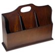 D-Art Collection Solid Mahogany Wood and Veneer Envelope Box in Dark Brown