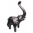 D-Art Collection Tin Metal and Iron Small Elephant Crazy Weave Decor in Bronze