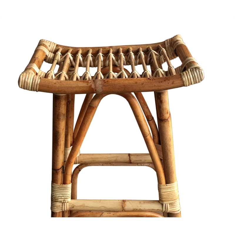 D-Art Collection South Bay Rattan Bar Stool in Natural Brown wicker material