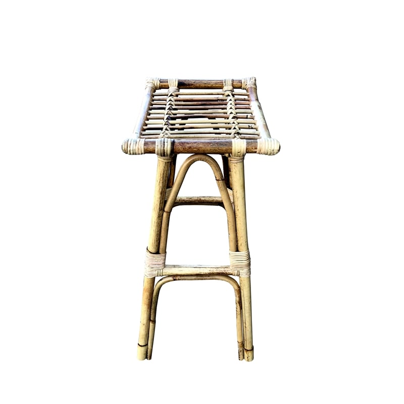 D-Art Collection South Bay Rattan Bar Stool in Natural Brown wicker material