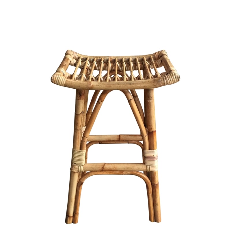 D-Art Collection South Bay Rattan Counter Stool in Natural Brown rattan material