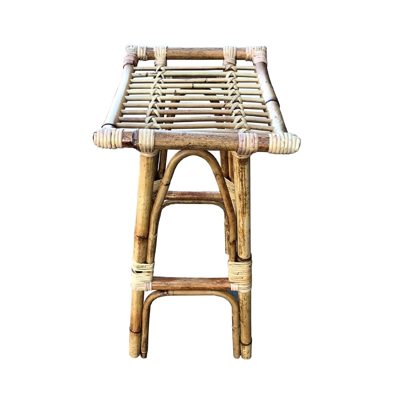 D-Art Collection South Bay Rattan Counter Stool in Natural Brown rattan material