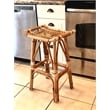 D-Art Collection South Bay Rattan Counter Stool in Natural Brown rattan material