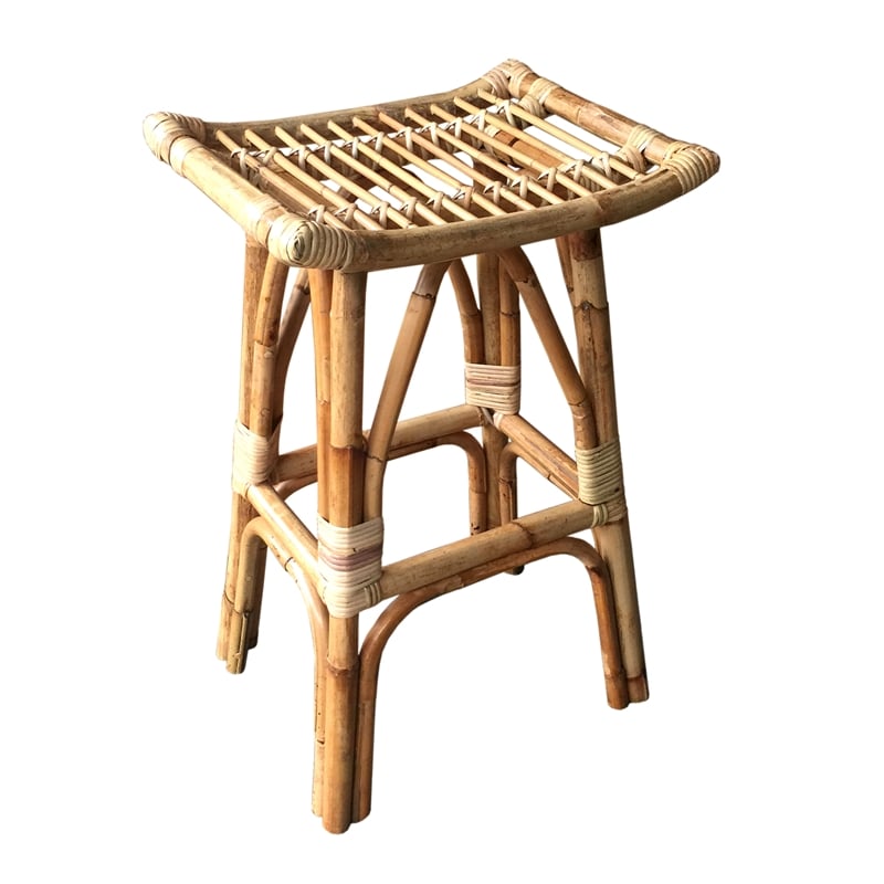 D-Art Collection South Bay Rattan Counter Stool in Natural Brown rattan material