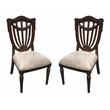 D-Art Collection Sheraton Side Chair (set of  2 pcs) mahogany wood brown color