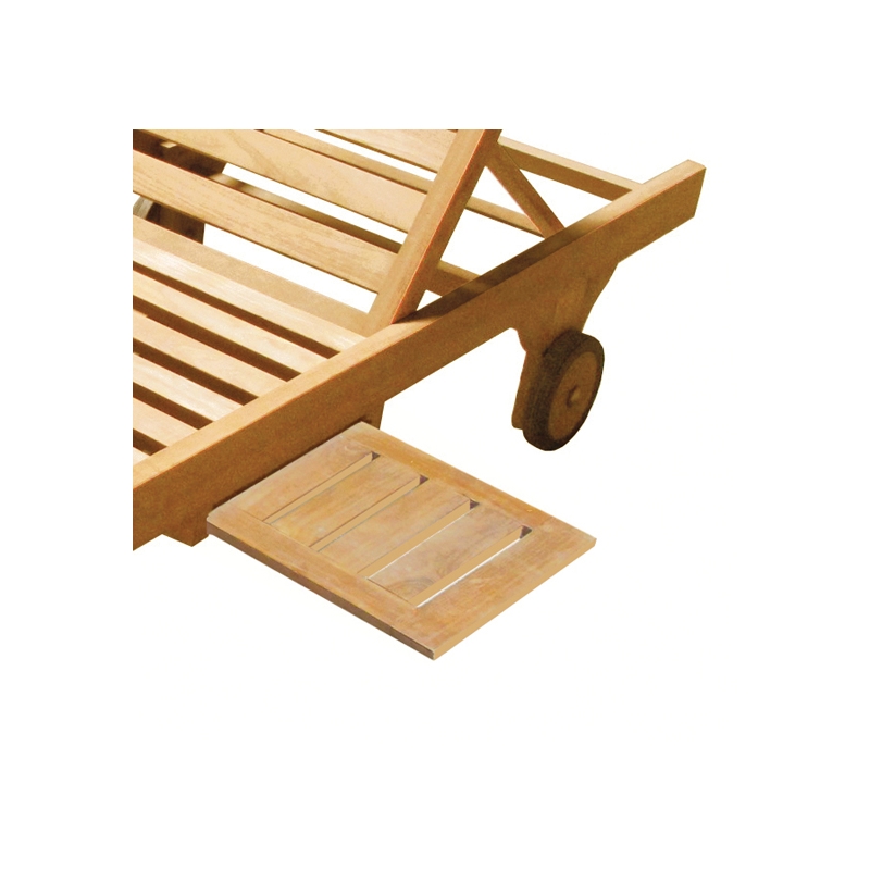 D-Art Collection Teak Wheel Lounger in solid teakwood natural color