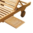 D-Art Collection Teak Wheel Lounger in solid teakwood natural color