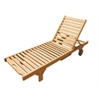 D-Art Collection Teak Wheel Lounger in solid teakwood natural color