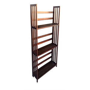 d-art collection brookshire bookcase in mahogany wood dark brown color