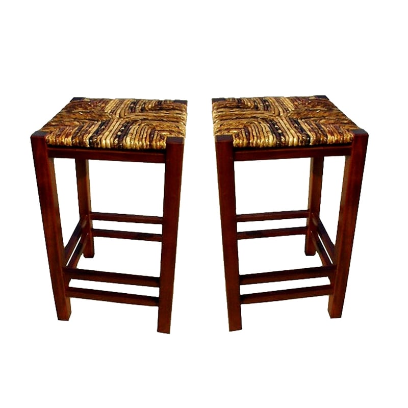 D-Art Collection Kitchen Bar Dining Set 5 Pc in Mahogany Wood dark brown color