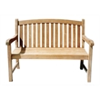 D-Art Collection Teak Captain 2 Seater Bench in solid teakwood natural color