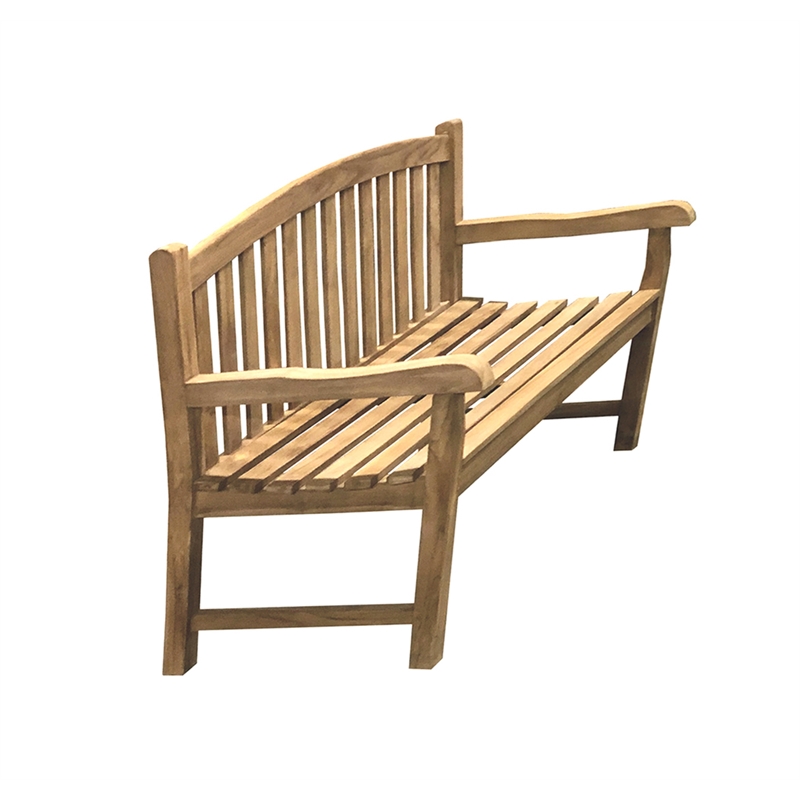 D-Art Collection Teak Captain 3 Seater Bench in solid teakwood natural color
