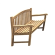D-Art Collection Teak Captain 3 Seater Bench in solid teakwood natural color