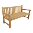 D-Art Collection Teak Riverside 3 Seater Bench in solid teakwood natural color