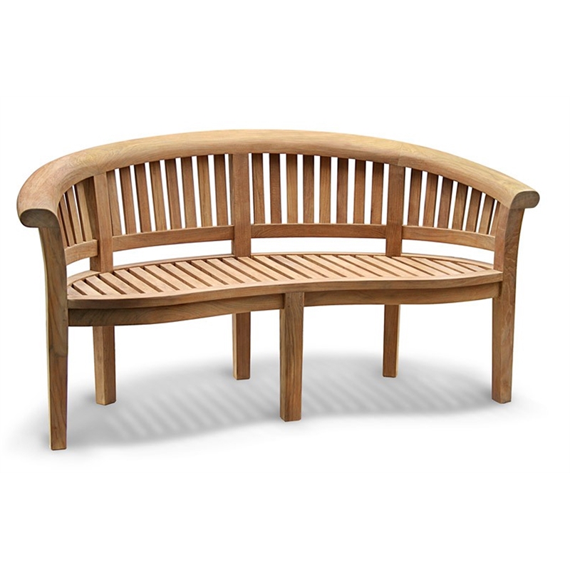 D-Art Collection Teak Manhattan Bench in solid teakwood natural color