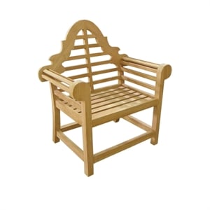 D-Art Collection Teak Lutyen Arm Chair in solid teakwood natural color