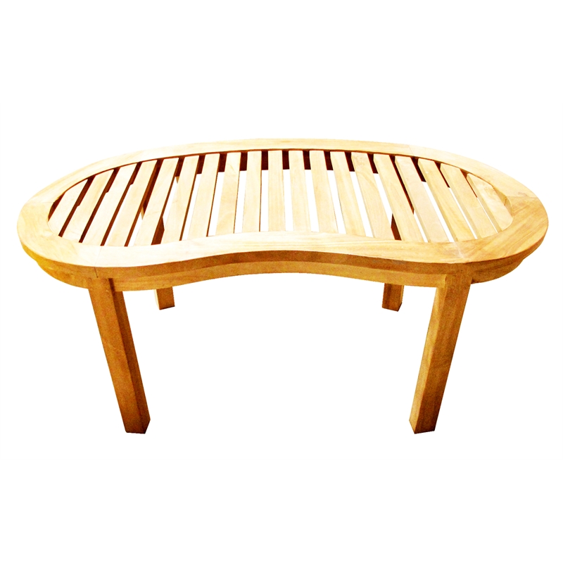 D-Art Collection Teak Island Coffee Table in solid teakwood natural color