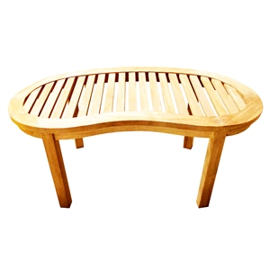 D-Art Collection Teak Island Coffee Table in solid teakwood natural color
