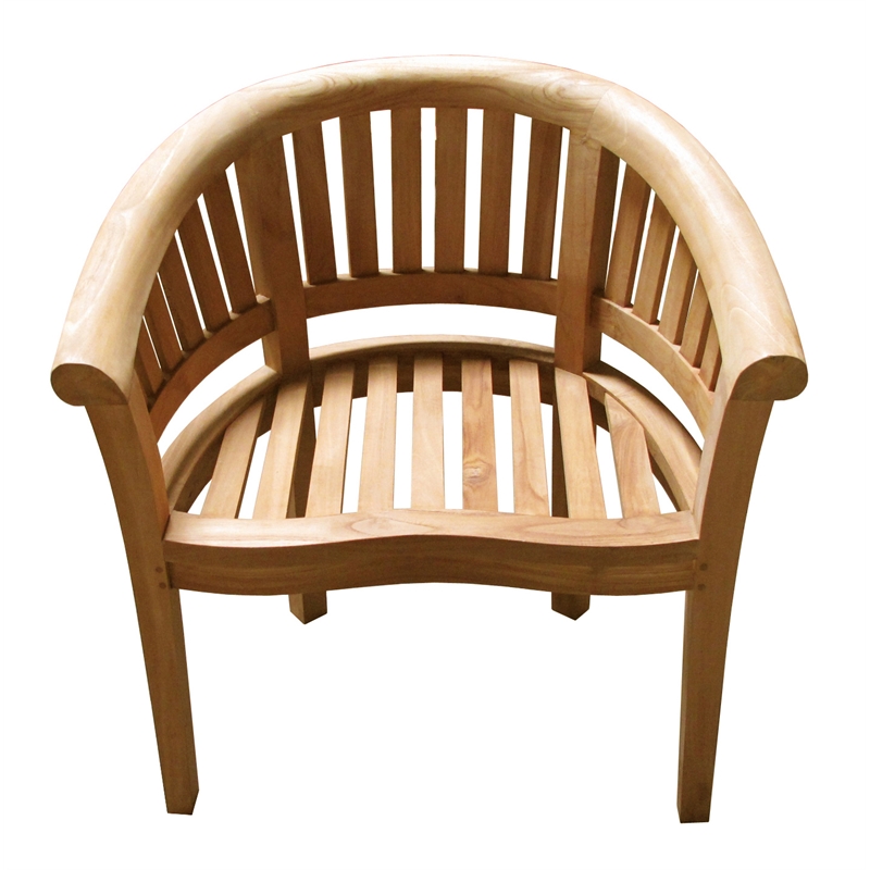 D-Art Collection Teak California Arm Chair in solid teakwood natural color