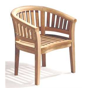 D-Art Collection Teak California Arm Chair in solid teakwood natural color