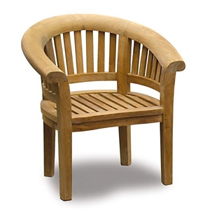 D-Art Collection Teak Manhattan Arm Chair in solid teakwood natural color