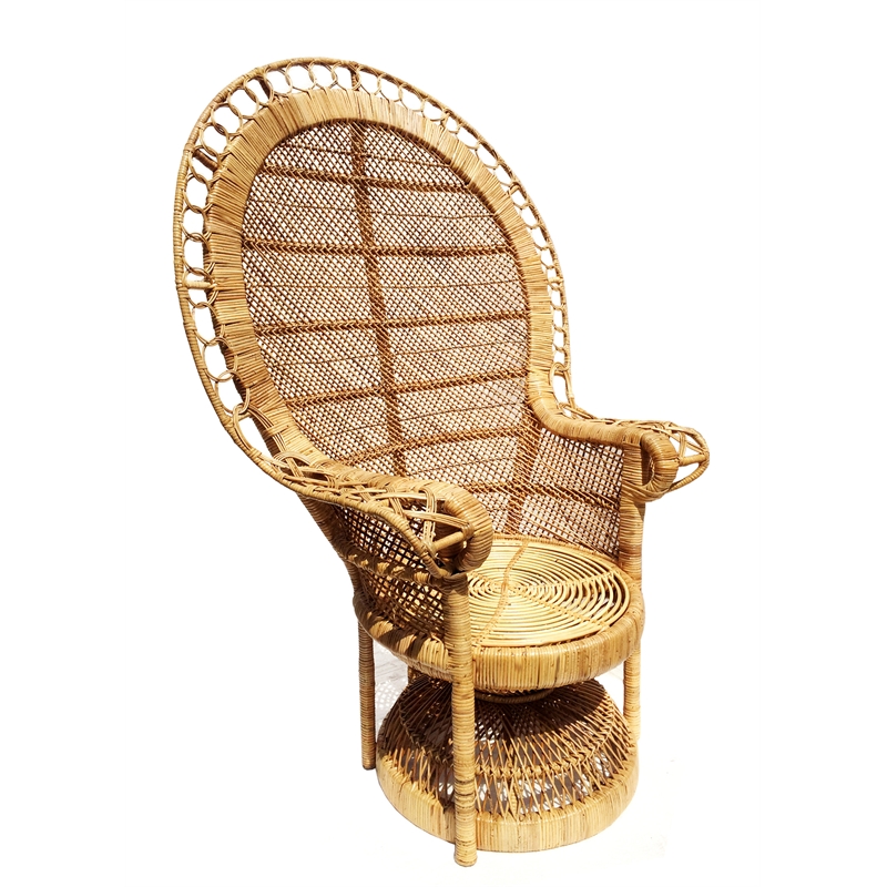 D-Art Collection Emperor Rattan Arm Chair in wicker rattan natural color