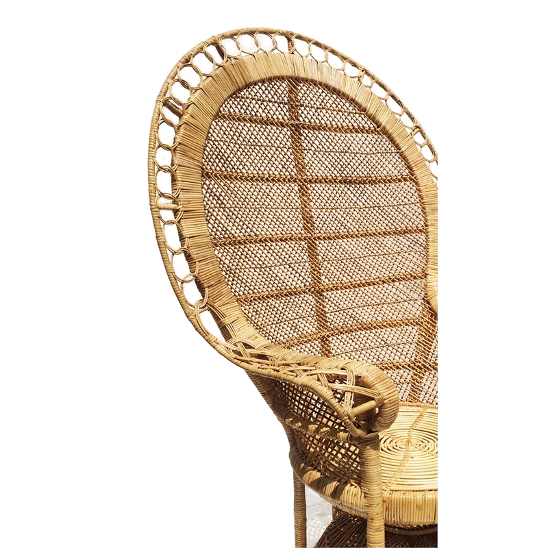 D-Art Collection Emperor Rattan Arm Chair in wicker rattan natural color