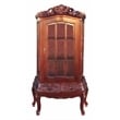 D-Art Collection Victorian Display Curio Cabinet in mahogany wood