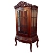 D-Art Collection Victorian Display Curio Cabinet in mahogany wood